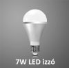 E27 LED 7W izzó 550 Lumen hideg fehér 1 év garancia E27 LED 7W izzó 550 Lumen hideg fehér 1 év garancia