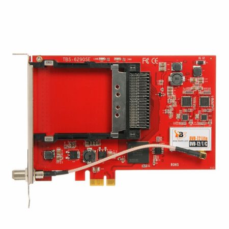 DVB-T2TC Dual-Tuner, PCIe Terrestrial or cable-TV-card with CI, TBS-6290 SE
