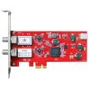 DVB-S2/-S Dual-Tuner, PCIe Satellite-TV-Card (LP), TBS-6902