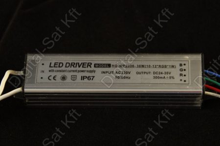 RGB POWER LED tápegység 6-12 darab 3W-os RGB Power LED-hez DC 24-35V