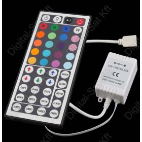  RGB led szalag vezérlő  44 gombos infra érzékelős, távirnyítós csatlakozó nélkül