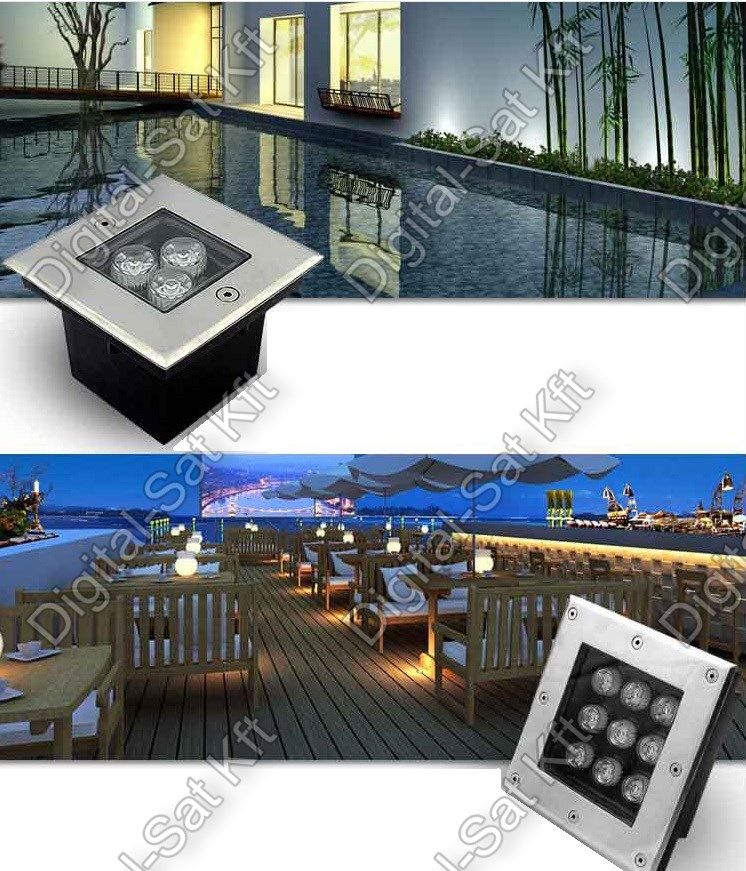 Varuna 9W LED taposólámpa, süllyesztett, kültéri IP67, járda, tér, kert világítás Varuna 9W LED taposólámpa, süllyesztett, kültéri IP67, járda, tér, kert világítás