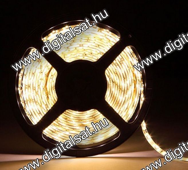 5050 LED szalag 60 LED/m meleg fehér 1200 Lumen IP44 5050 LED szalag 60 LED/m meleg fehér 1200 Lumen IP44