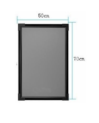 Írható világító LED tábla, 50X70 cm, fekete, üveg előlappal Írható világító LED tábla, 50X70 cm, fekete, üveg előlappal