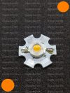 3W Power LED naracssárga 200 Lumen 595-600nm hűtőcsillagon 3W Power LED naracssárga 200 Lumen 595-600nm hűtőcsillagon