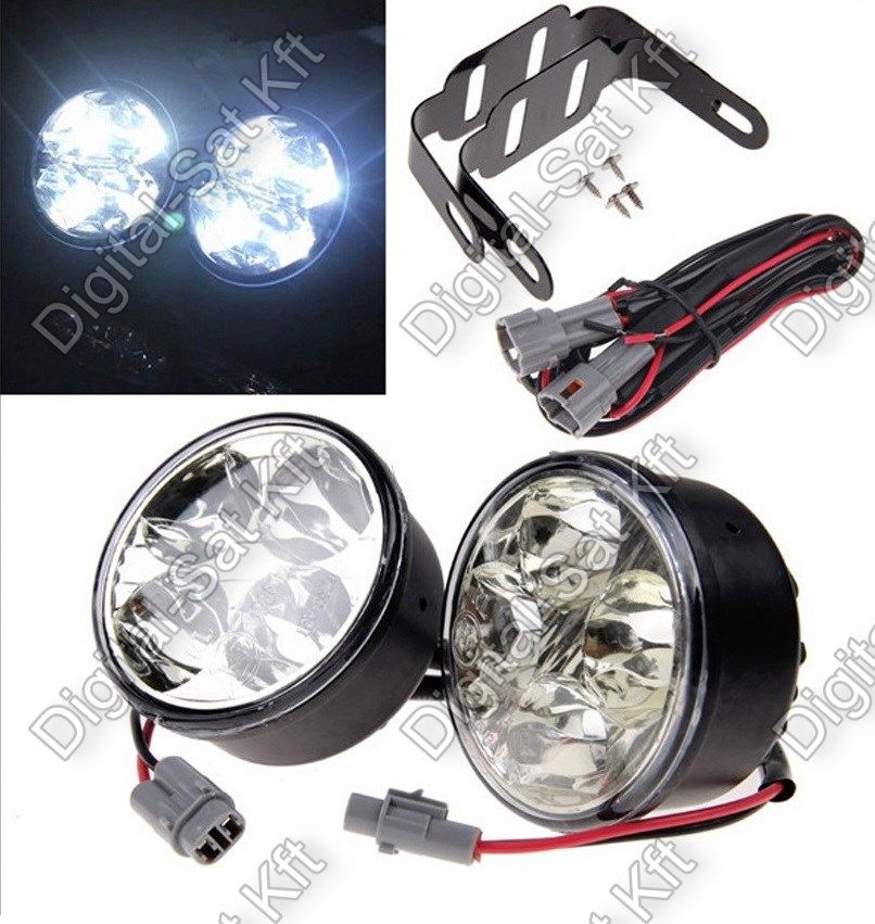 Köralakú nappali menetfény led, drl, e8 jeles, 4w, 400 lumen, e8 ...